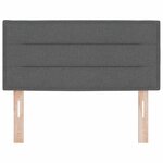 vidaXL Tête de lit LED avec des lumières à LED Gris foncé 100 cm tissu