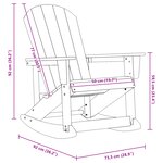 vidaXL Bergère à Bascule Adirondack Bleu Marine 73.5x92x90 cm HDPE