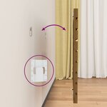 vidaXL Tête de lit murale Marron miel 156x3x63 cm Bois massif de pin