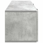 vidaXL Meuble TV mural Gris béton 98 x 31 x 30 cm Bois d'ingénierie