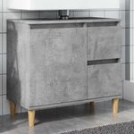 vidaXL Armoire d'évier gris béton 65x33x60 cm bois d'ingénierie