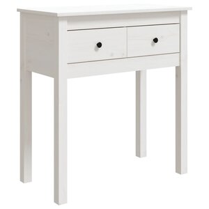 vidaXL Table console Blanc 70x35x75 cm Bois massif de pin
