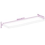 vidaXL Dessus de table 120x30x2 5cm bord vif bois massif manguier brut