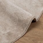 vidaXL Tapis de surface Rond HUARTE Beige Ø 160 CM Polyester