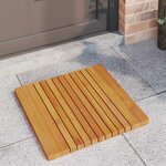 vidaXL Tapis de bain Uni Marron 59 x 40 cm bois