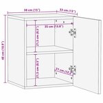 vidaXL Armoire d'évier avec étagère avec stockage avec porte Marron 38 x 33.5 x 48 cm