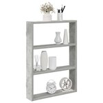 vidaXL Étagère murale gris béton 43x9x60 cm bois d'ingénierie