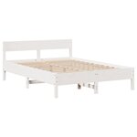vidaXL Cadre de lit sans matelas blanc 160x200 cm bois de pin massif