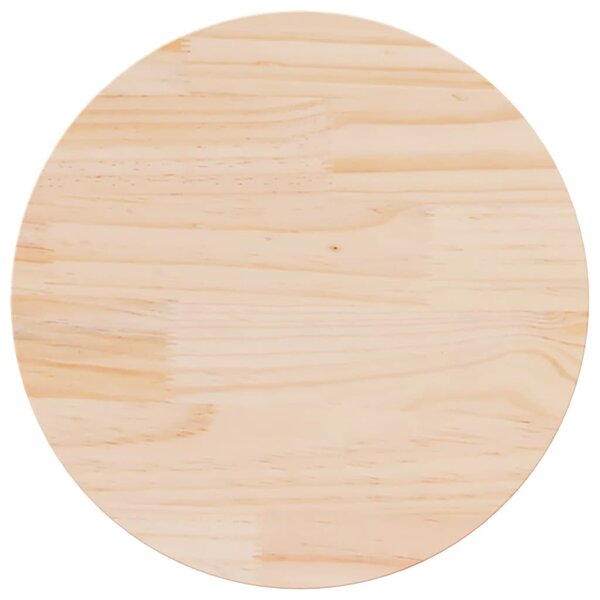 vidaXL Dessus de table Ø60x2 5 cm Bois de pin massif