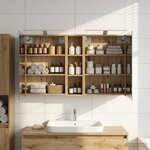 vidaXL Ensemble de Meubles de Salle de Bain 3 Pièces 120 x 14 5 x 70 cm