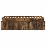 vidaXL Lit de rangement Chêne fumé 90x200 cm