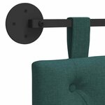 vidaXL Tête de lit suspendue Vert foncé Tissu