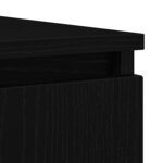 vidaXL Buffet avec tiroirs chêne noir 100 5x35x76 cm bois d'ingénierie