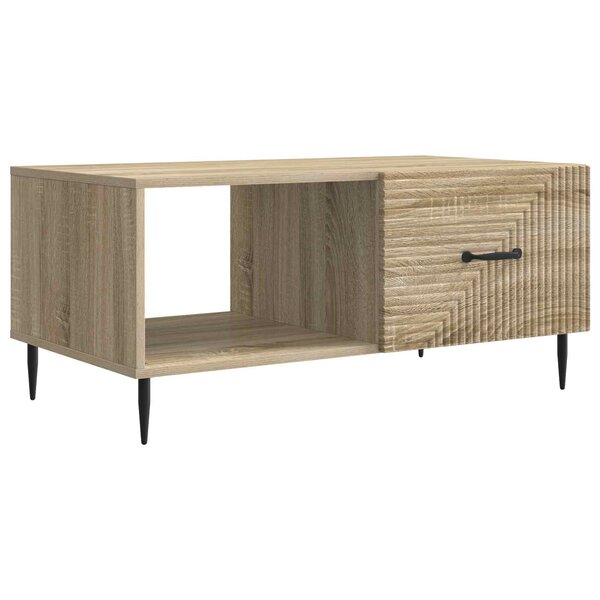 vidaXL Table basse Chêne Sonoma 90 x 50 x 40 cm Bois d'ingénierie