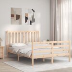 vidaXL Cadre de lit sans matelas bois massif