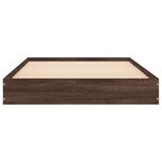 vidaXL Cadre de lit sans matelas chêne marron 90x190cm bois ingénierie