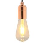 vidaXL Douilles de lampe 2 Pièces bronze or rose E27