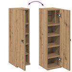 vidaXL Meuble de salle de bain avec porte-rouleau chêne artisanal