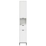 vidaXL Meuble de salle de bain haut Blanc 31.5 x 33 x 190 cm