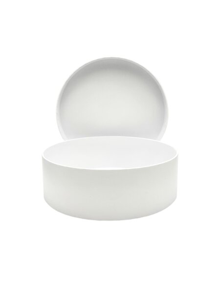 Lot de 3 boîtes rondes cylindriques alimentaire en carton blanc 16x5cm