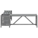 vidaXL Banc d'angle de jardin et jardinière 117 cm bois d'acacia gris