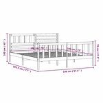 vidaXL Cadre de lit sans matelas bois massif 140x190 cm