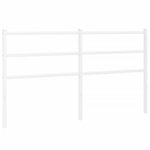 vidaXL Tête de lit métal blanc 150 cm