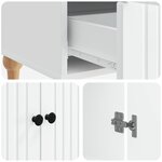 vidaXL Buffet Blanc 66 x 34 5 x 95 cm Bois d'ingénierie
