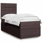vidaXL Sommier à lattes de lit avec matelas Marron foncé 100x200 cm