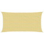 vidaXL Voile d'ombre 2 5 x 4 5 m HDPE Rectangulaire Jaune et blanc