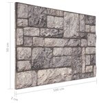 vidaXL Panneaux muraux 3D design de brique gris clair 10 Pièces EPS