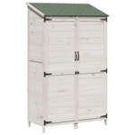 vidaXL Abri de jardin Blanc 106 5 x 56 x 176 cm Bois d'ingénierie