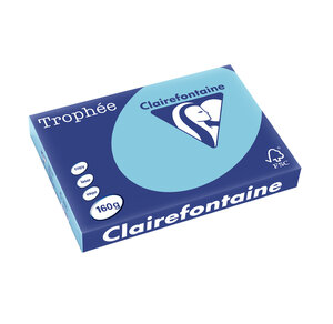 Ramette 250 Feuilles Papier 160g A3 420x297 mm Bleu alizé TROPHÉE