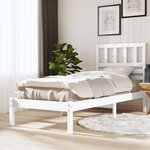 vidaXL Cadre de lit sans matelas blanc 75x190 cm bois de pin massif