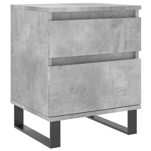 vidaXL Table de chevet gris béton 40x35x50 cm bois d’ingénierie