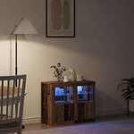 vidaXL Meuble d'appoint 2 Pièces Bois ancien 41 x 37 x 67 cm