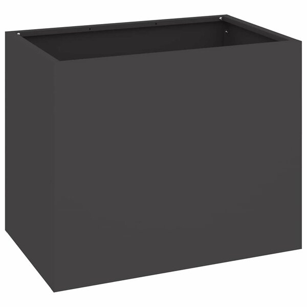 vidaXL Cache-pot de jardin Noir 50 x 32 x 40 cm Acier laminé à froid