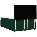 vidaXL Sommier à lattes de lit et matelas Vert foncé 160x200cm Velours