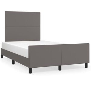 vidaXL Cadre de lit sans matelas gris 120x190 cm similicuir