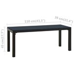 vidaXL Banc de jardin 110 cm acier et WPC noir