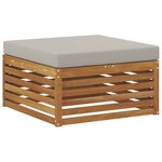 vidaXL Ensemble de canapés d'extérieur 5 pc Naturel et gris clair