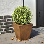 vidaXL Jardinière 30x30x30 cm acier corten