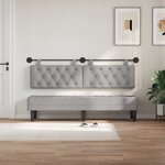 vidaXL Tête de lit suspendue Gris nuage Tissu