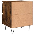 vidaXL Table de chevet chêne fumé 40x35x50 cm bois d’ingénierie
