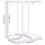vidaXL Table d'appoint Blanc 45 x 40 x 62 5 cm Bois d'ingénierie