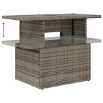 vidaXL Ensemble de canapé de jardin 9 pièces avec coussins gris en poly rotin