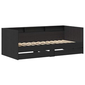 vidaXL Lit de jour avec tiroir Gris 90 x 200 cm Bois d'ingénierie