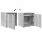 vidaXL Tables de chevet murales 2 Pièces sonoma gris 38x34x40 cm
