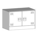 vidaXL Meuble TV rose 67x39x44 cm acier