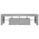 vidaXL Meuble TV avec lumières LED Sonoma gris 140x36 5x40 cm